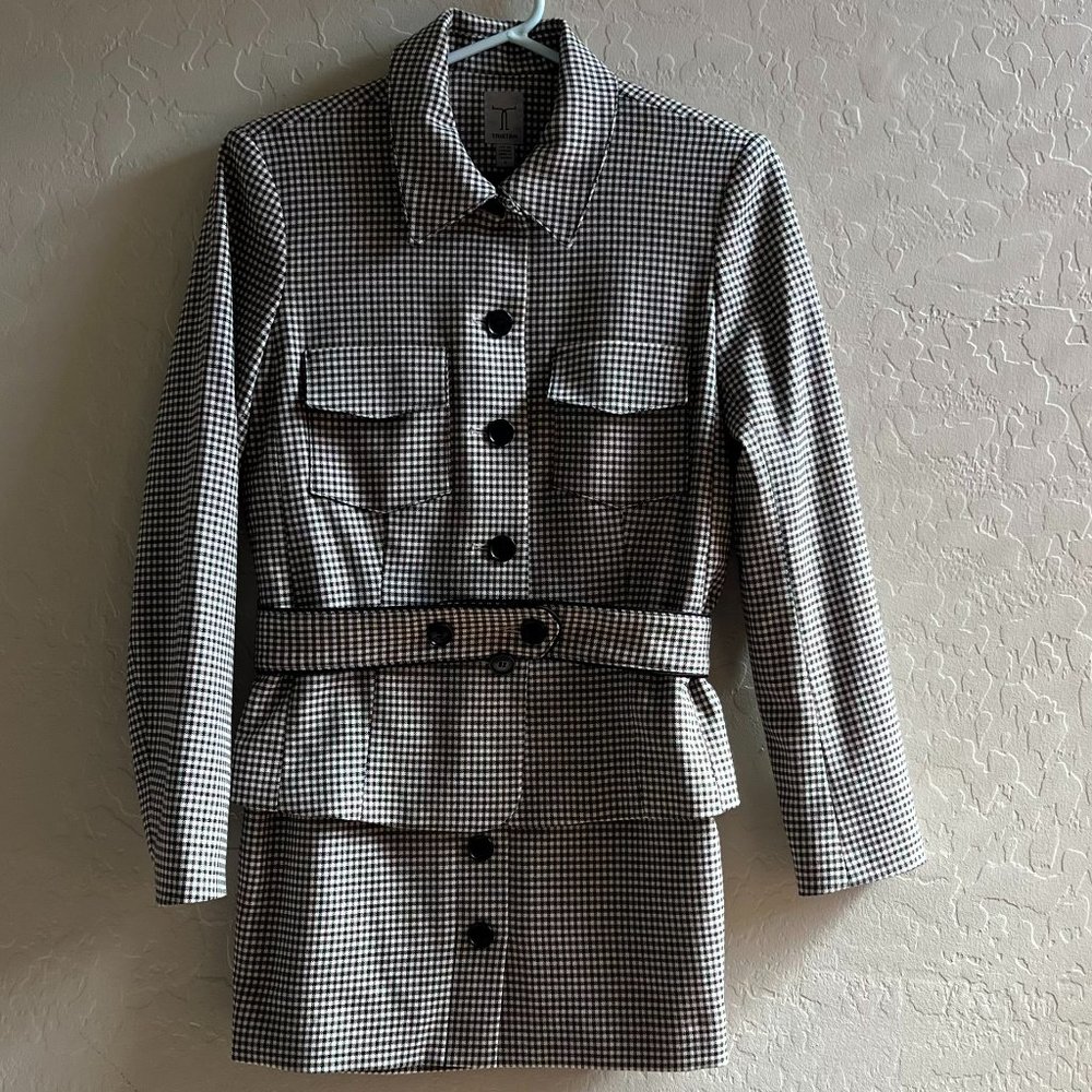 Tristan plaid skirt suit
